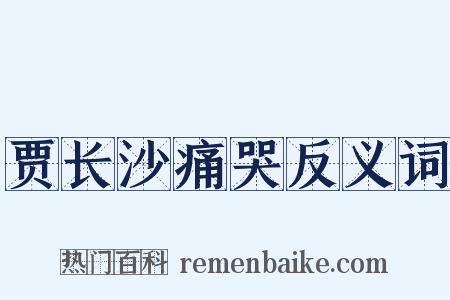 贾长沙痛哭反义词是什么意思的图片
